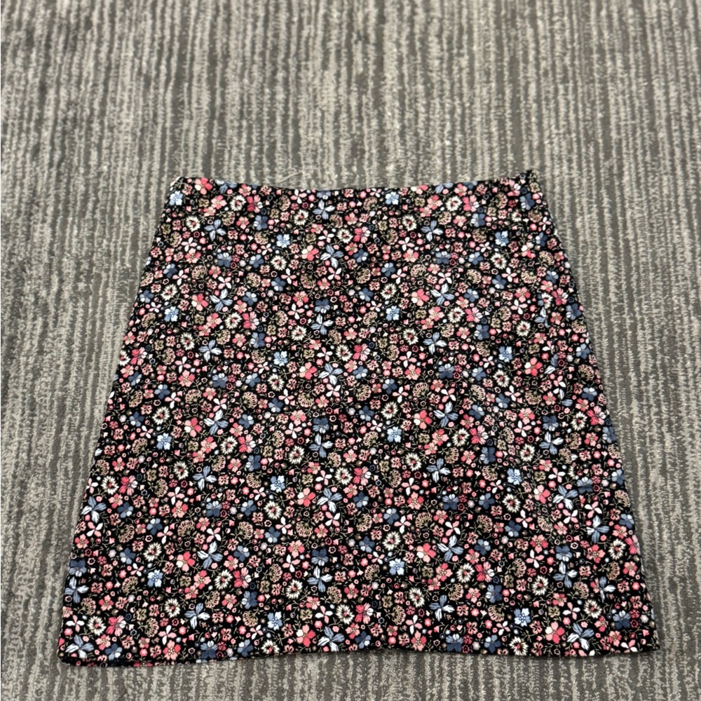 LOFT Multicolor Floral Mini Skirt